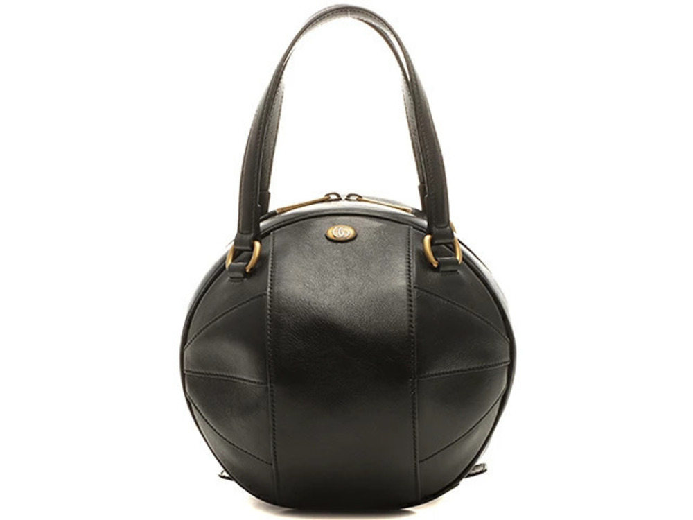 Gucci Basketball Handbag Black Leather